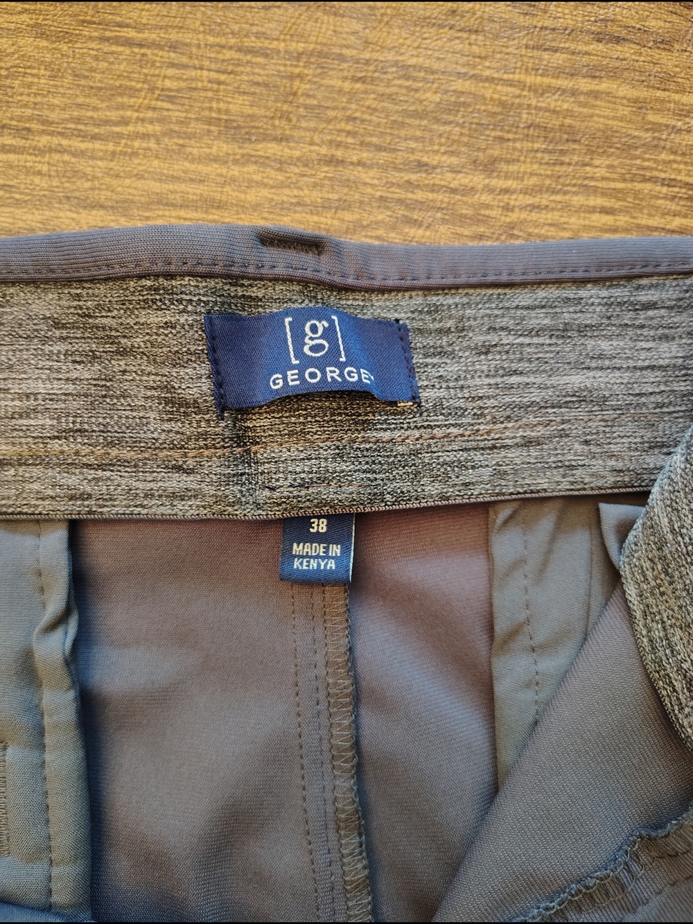 George Men's Charcoal Flat-Front Shorts - Picture 3 of 5
